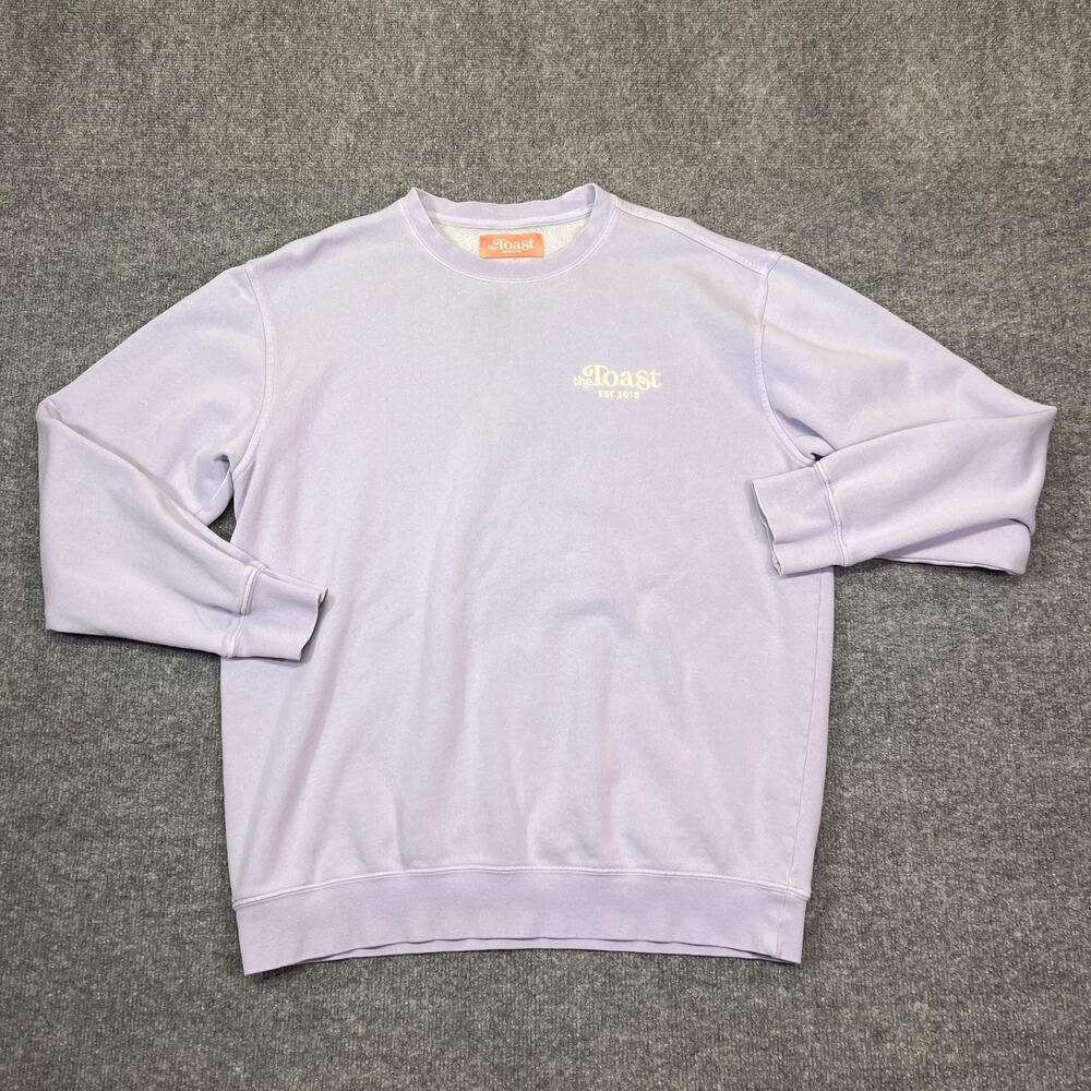 The Toast Podcast Logo Crewneck Lavender Medium Fleece Sweatshirt